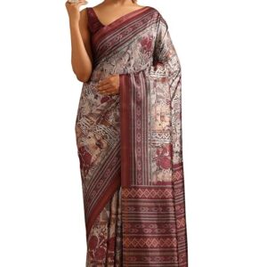 Soch Womens Art Silk Botanical Saree